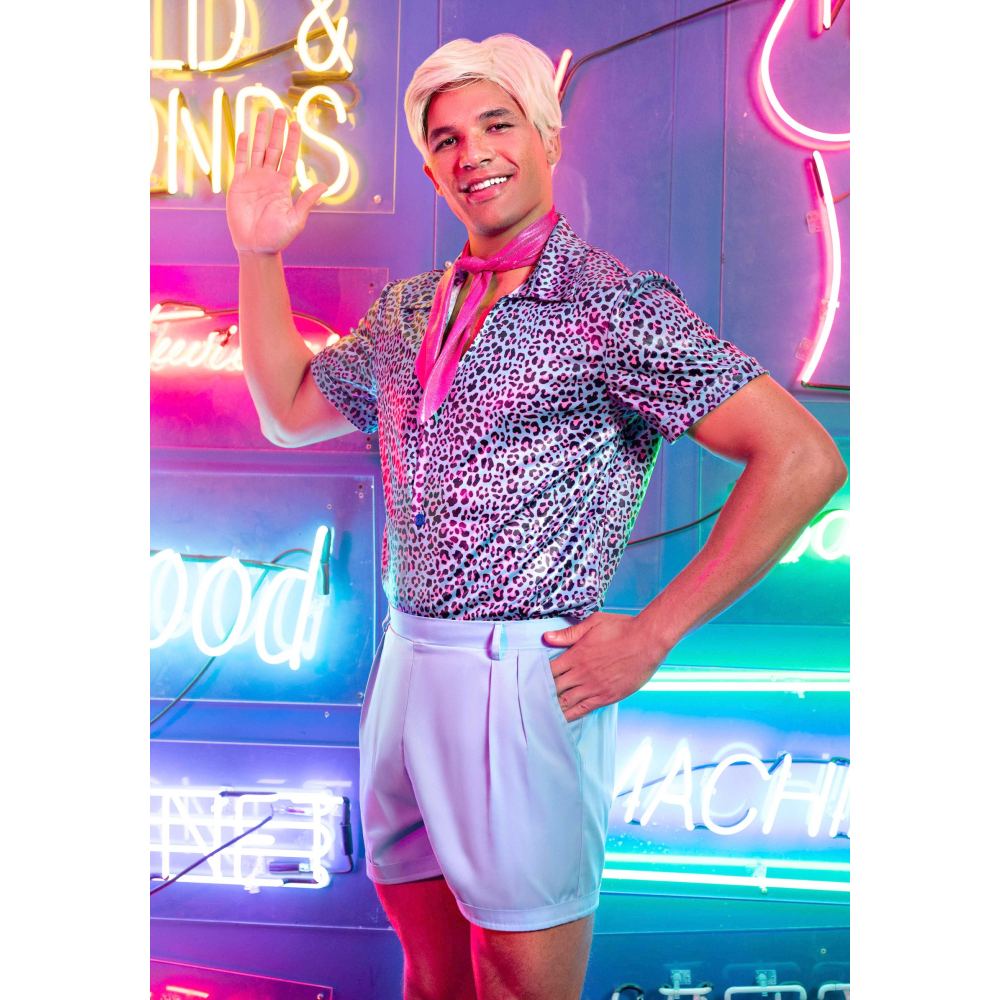 Leg Avenue - Mr. Malibu Doll Kostuum - Blauw/Roze